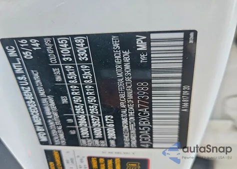 2016 Mercedes-Benz Gle 350 z USA, uszkodzony, nr VIN 4JGDA5JBXGA773988